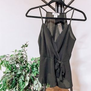 formal black tank top